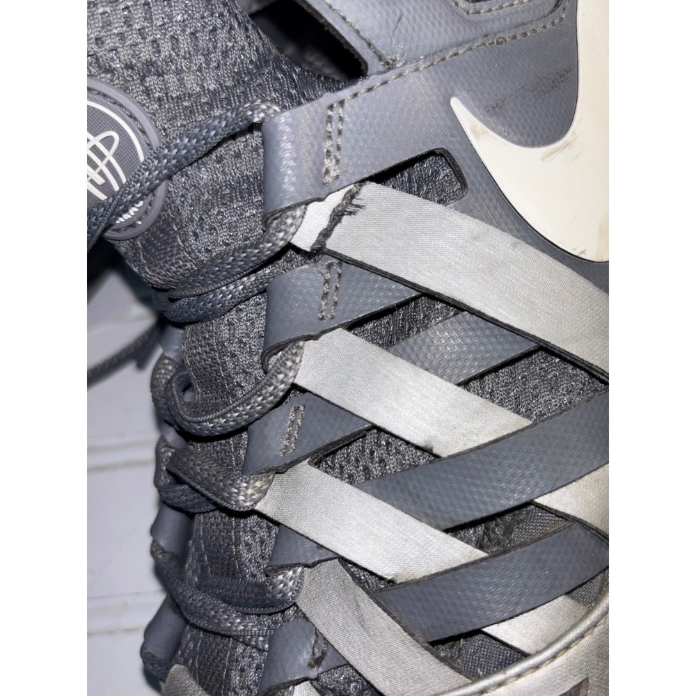 Nike Alpha Huarache Keystone Mid Baseball Cleats Grey Silver Mens 11.5 - Picture 8 of 8